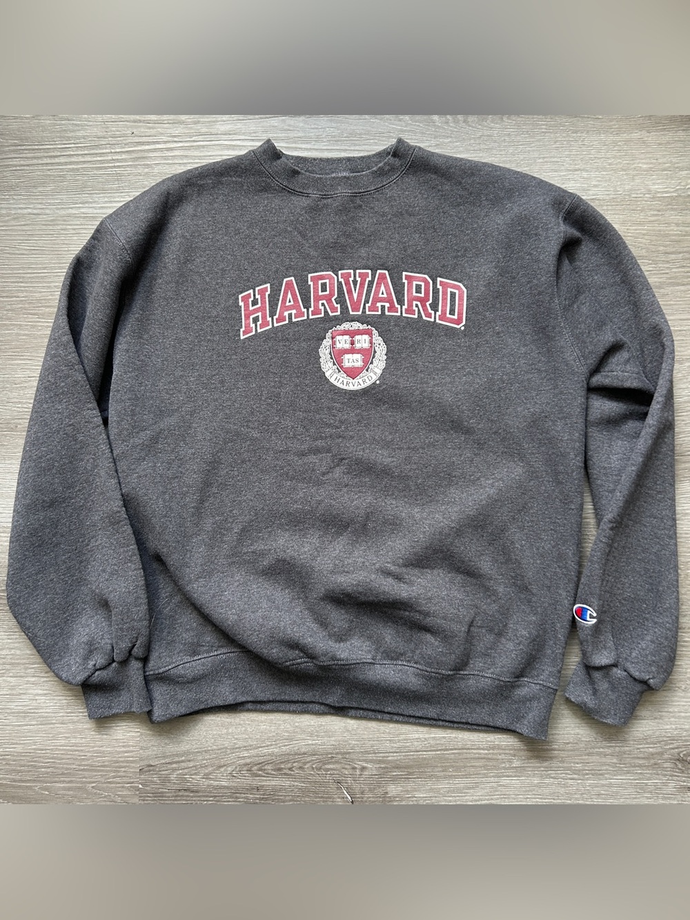 Vintage Harvard University Sweatshirt Mens Medium College CrewNeck Grey NCAA Y2k
